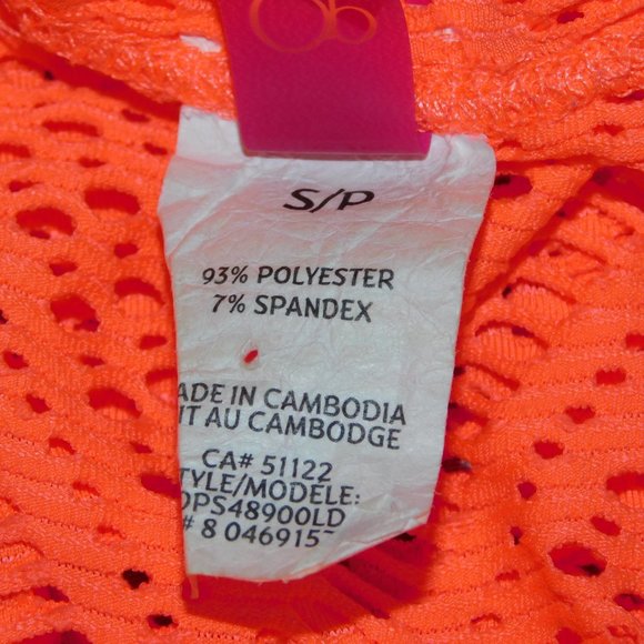 OP Womens S Lace Orange Bathing Suit Coverup - Picture 4 of 9